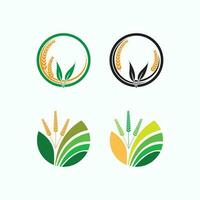 creatief agrarisch afgeronde vector logo ontwerp