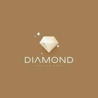 glanzend diamanten stenen logo ontwerp vector