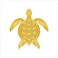 gouden schildpad mascotte illustratie, schildpad vector