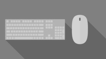 een computer muis en een muis zijn getoond in een vlak illustratie. vector
