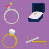 bruiloft ring, ring, zilver dag vector