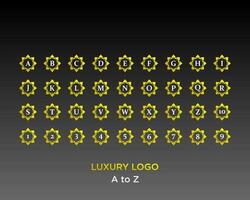 brief een naar z monogram luxe merk logo ontwerp. vector