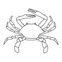 icoon krab zee dier. vector illustratie Aan wit achtergrond. bewerkbare hartinfarct.