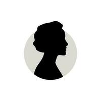 silhouet van een vrouw hoofd. vector illustratie Aan wit achtergrond.