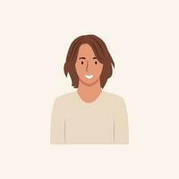 voor de helft lichaam mooi vrouw kleurrijk portret. avatars voor sociaal netwerken. vector illustratie in vlak stijl.