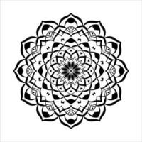 abstract zwart wit mandala achtergrond patroon ontwerp met Islamitisch kunst mandala vector