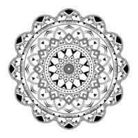 abstract zwart wit mandala achtergrond patroon ontwerp met Islamitisch kunst mandala vector