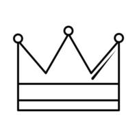 kroon popart komische stijl lijn icoon vector