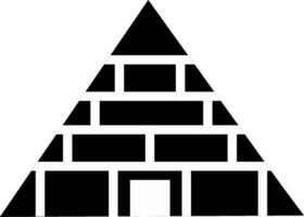 piramide silhouet vector illustratie. perfect voor geschiedenis les.