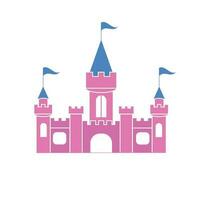 de vector illustratie van roze prinses magie kasteel