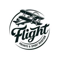 wijnoogst vliegtuig illustratie geïsoleerd Aan wit achtergrond. ontwerp elementen voor logo, label, embleem, teken. vector illustratie