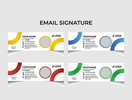 minimalistische e-mail handtekening sjabloon ontwerp. vector
