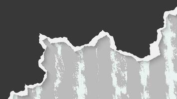 abstract zwart papier gescheurd kader ontwerp sjabloon in grunge wit achtergrond vector
