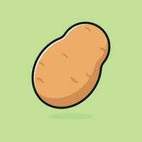 vector aardappel groente tekenfilm vector illustratie voedsel natuur icoon concept