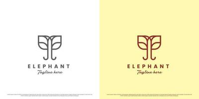 minimalistische olifant logo ontwerp illustratie. olifant zoogdier dier lijn kunst silhouet gemakkelijk minimalistische groot zwaar dier. perfect voor dier heiligdom park dierentuin dier web app icoon. vector