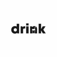 drinken logo ontwerp, logotype en vector logo