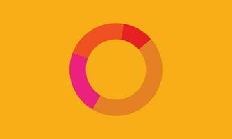 afgeronde percentage diagram vector