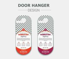 zakelijke bedrijf agentschap deur hanger sjabloon ontwerp vector