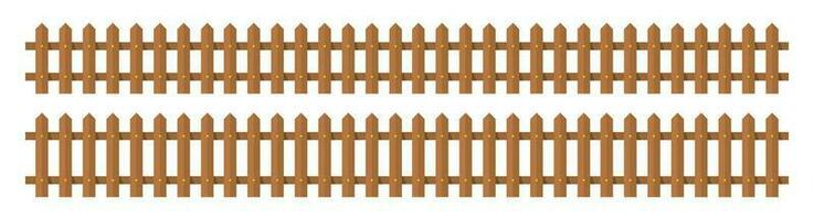 houten hek in vlak stijl vector illustratie geïsoleerd Aan wit