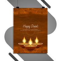 Abstract Happy Diwali-sjabloonontwerp vlieger vector