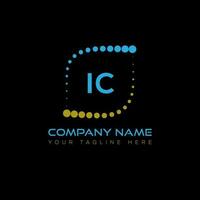 ic brief logo ontwerp Aan zwart achtergrond. ic creatief initialen brief logo concept. ic uniek ontwerp. vector