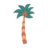 palm boom retro. tropisch boom groen vector