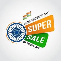 india onafhankelijkheidsdag verkoop speciale aanbieding korting vector