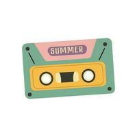 cassette plakband retro mixtape. wijnoogst muziek- cassette. vector