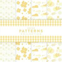 vector patronen collecties geel naadloos patroon