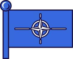 noorden atlantic verdrag organisatie vlag vector