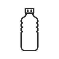 fles van water icoon. alcohol drinken symbool. vlak vector illustratie