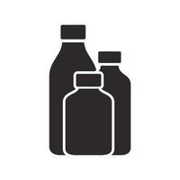 fles van water icoon. alcohol drinken symbool. vlak vector illustratie