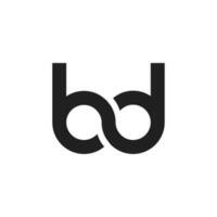 bd monogram logo vector ontwerp