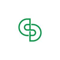 brief sd gekoppeld dollar geld meetkundig logo vector