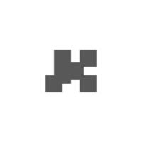 brief k pixels meetkundig logo vector