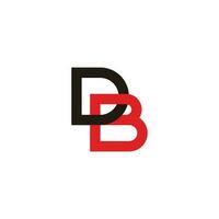 brief db kleuren gemakkelijk meetkundig logo vector