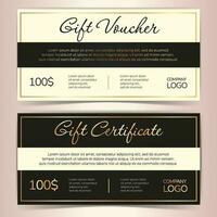 geschenk tegoedbon voor schoonheid studio's, salons, winkels. vrouw klassiek geschenk certificaat. vector