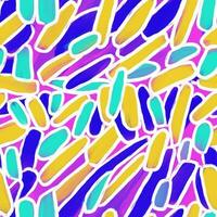 abstract naadloos patroon met olie verf borstel slagen. donker blauw, geel en Purper vlekken met wit schets vector