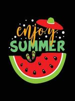 zomer wijnoogst kleurrijk belettering typografie t-shirt ontwerp opvallende vector kunst