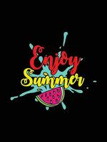 zomer wijnoogst kleurrijk belettering typografie t-shirt ontwerp opvallende vector kunst