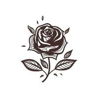 roos bloem logo illustratie vector ontwerp sjabloon