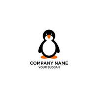 pinguïn schattig logo ontwerp vector