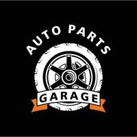 auto logo, garage, onderhoud, onderdelen. auto onderdelen auto reparatie logo illustratie vector