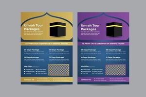 umrah hadj pakket flyer vector