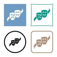 theater maskers vector icoon