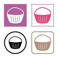 chocola muffin vector icoon