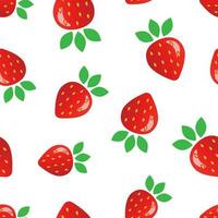 aardbei fruit naadloos patroon achtergrond. bedrijf concept vector illustratie. rijp BES symbool patroon.