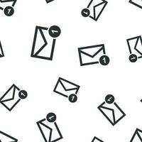mail envelop bericht naadloos patroon achtergrond icoon. bedrijf vlak vector illustratie. e-mail teken symbool patroon.