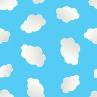 wolk lucht naadloos patroon achtergrond. bedrijf concept vector illustratie. tekenfilm bubbel wolken symbool patroon.