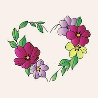 mooi realistisch hand getekend artistiek bloemen wijnoogst boeket samenstelling decoratief schetsen vector